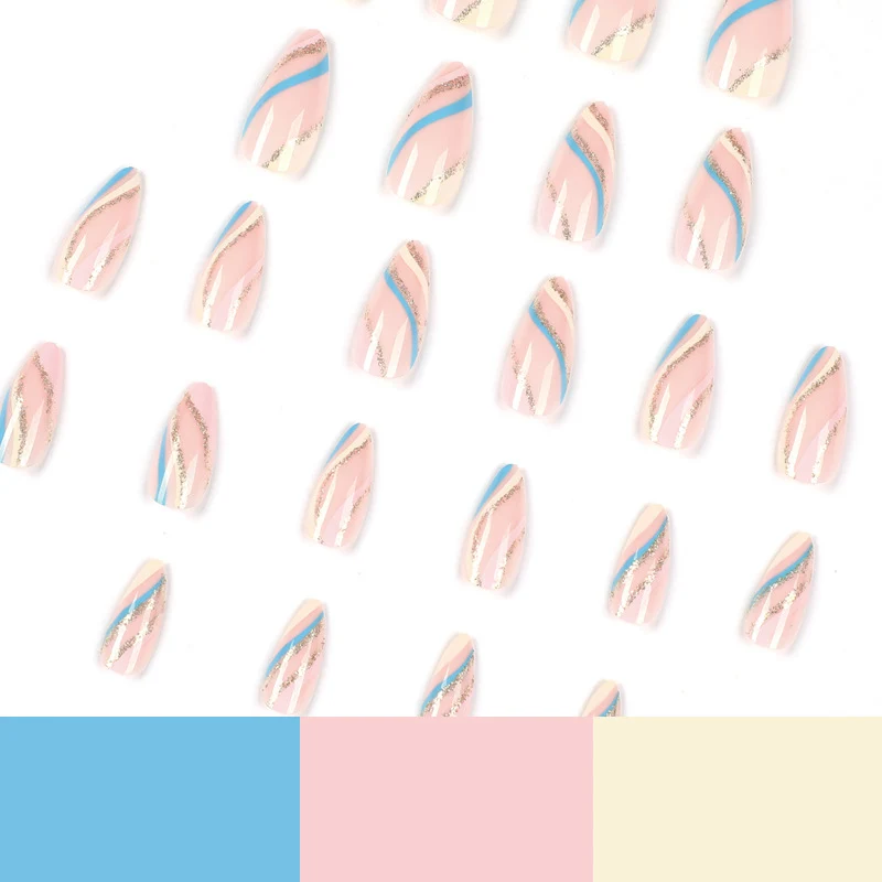 Artistic nail art with metallic accents and abstract designs Stornfield