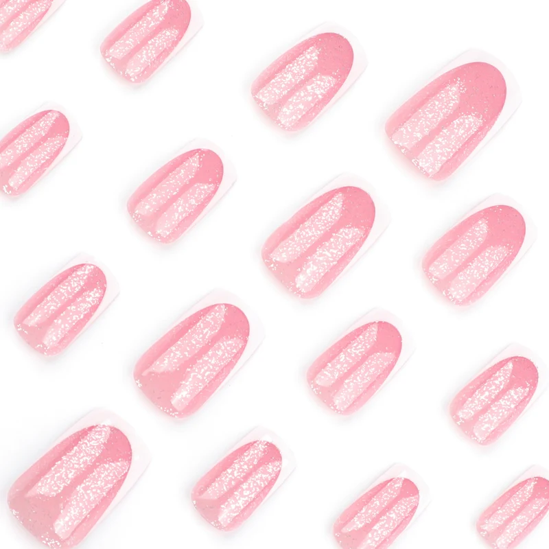 Artful nail decorations with glitter and French tip Stornfield