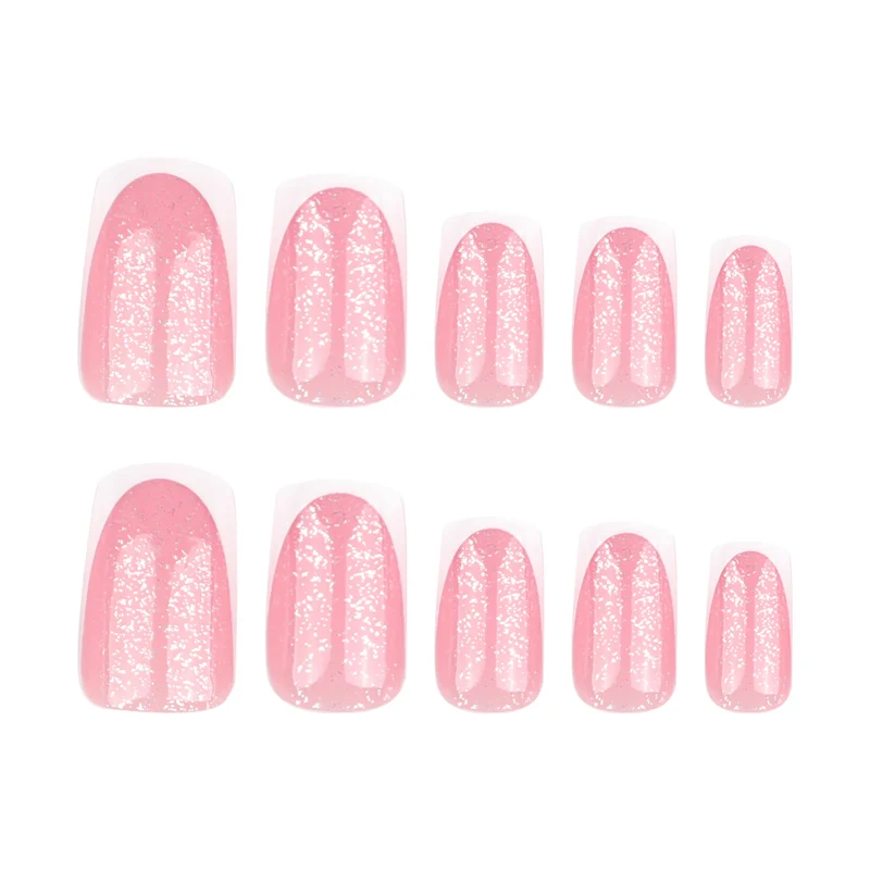 Artful nail decorations with glitter and French tip Stornfield