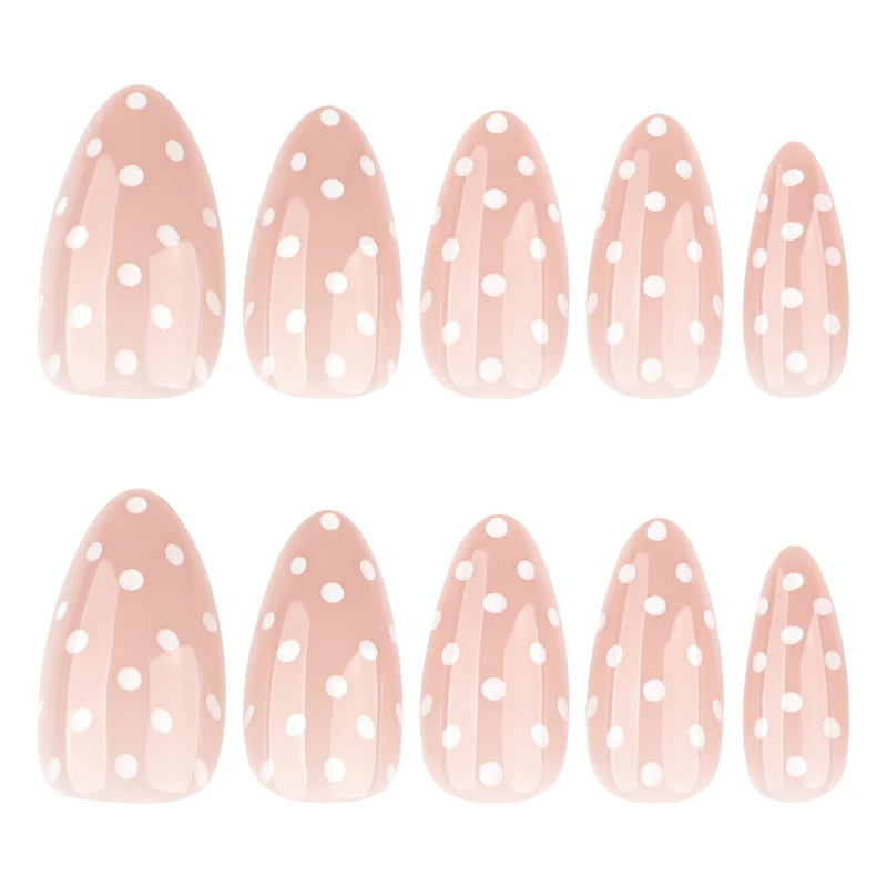 Artful Nail Extensions with Delicate Dots Stornfield