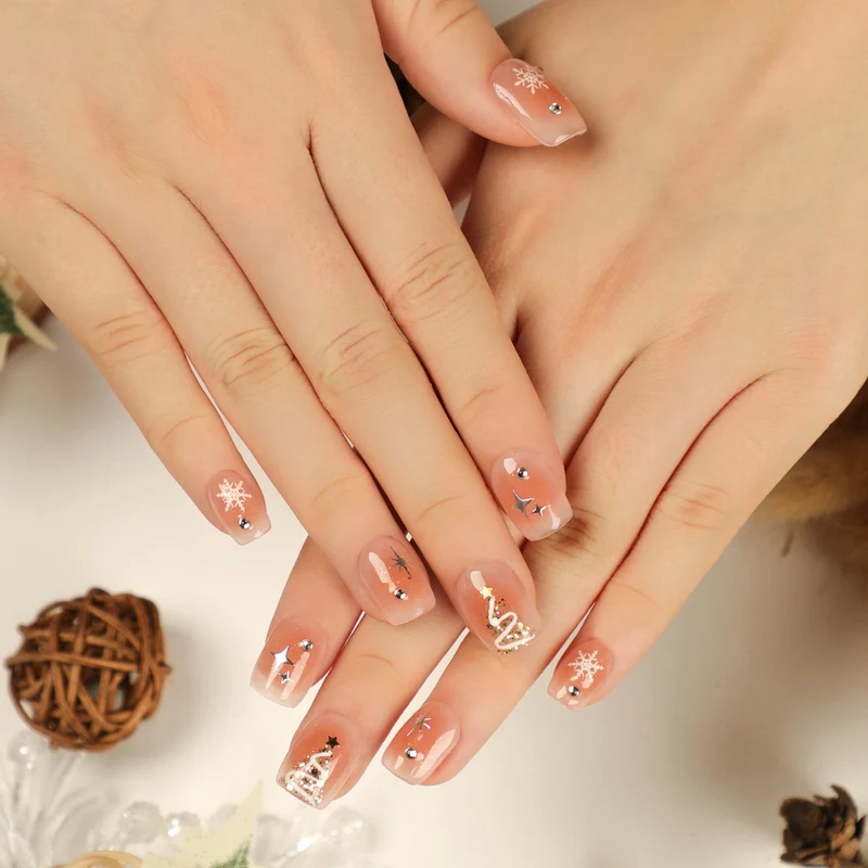 Artful Nail Extensions with Christmas Design Stornfield