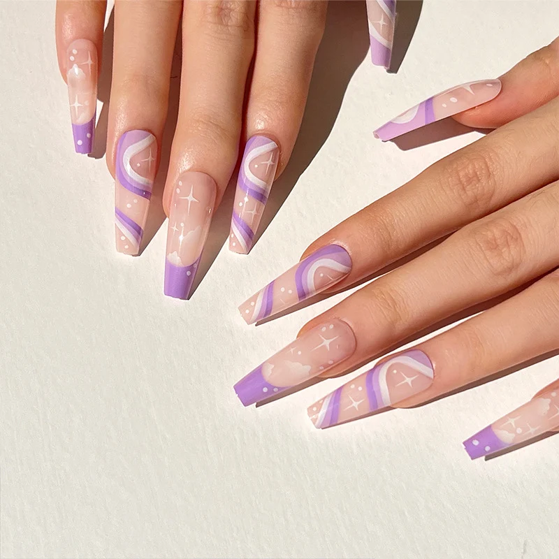 Artful Nail Extensions with Trendy Ombre Design Stornfield
