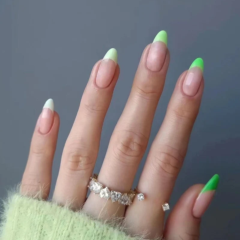 Artful nail extensions with trendy ombre color Stornfield