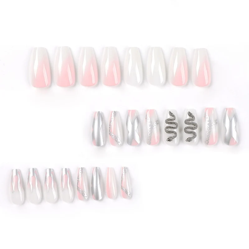 Artistic Nail Extensions with Snake Design Stornfield