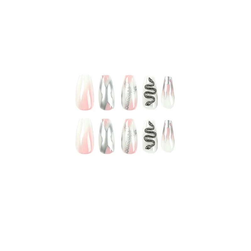 Artistic Nail Extensions with Snake Design Stornfield