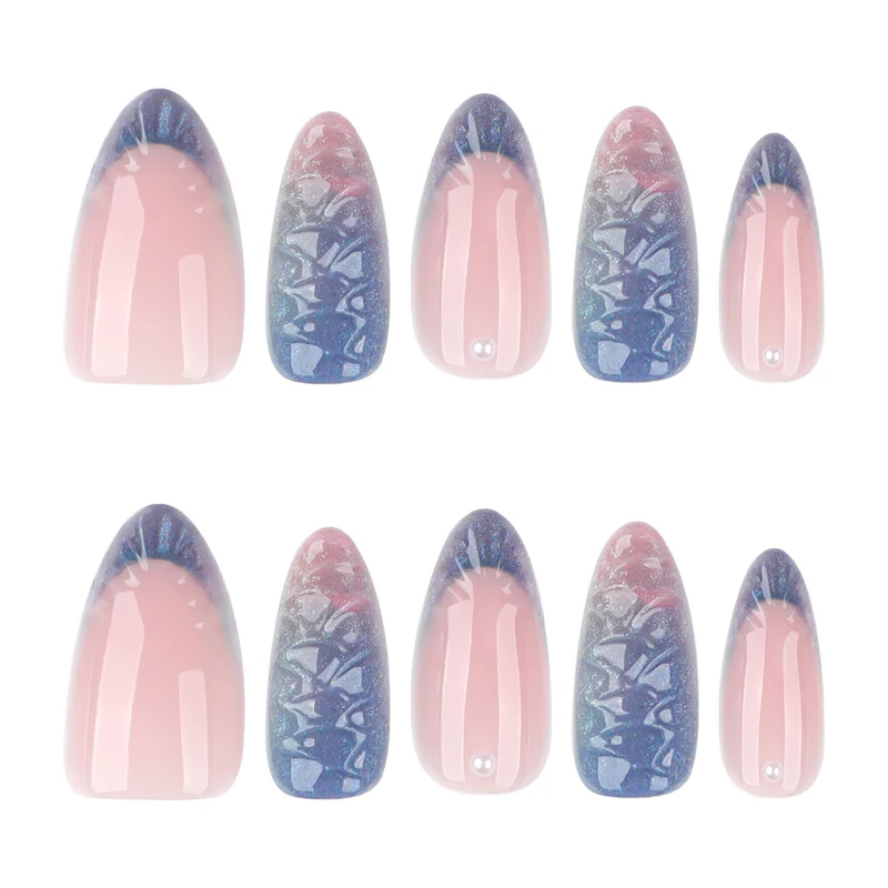 Artful nail extensions with shimmering play of colors and glamorous accents Stornfield