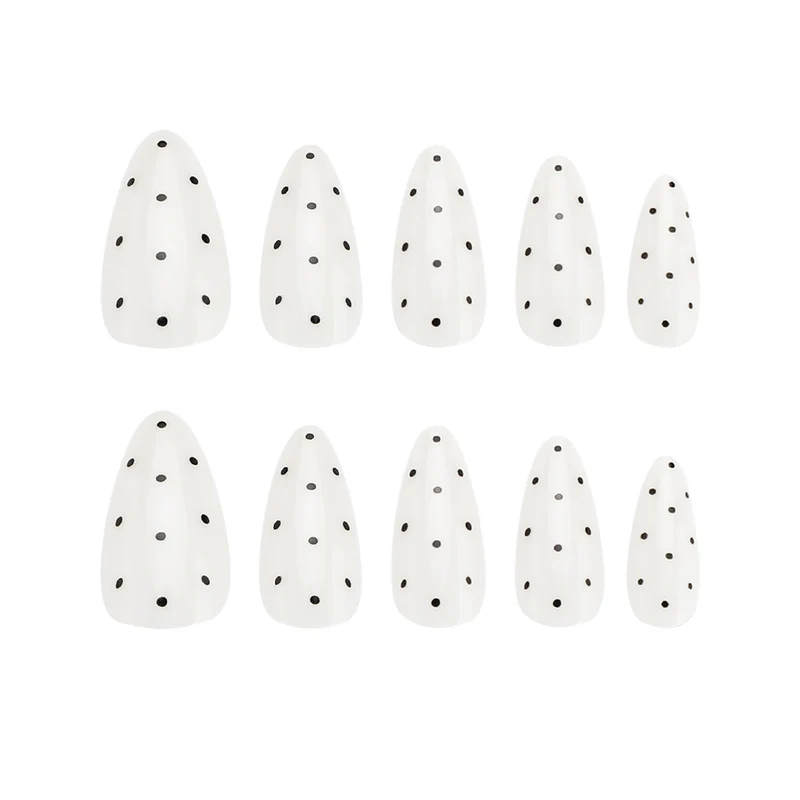 Artful Nail Extensions with Polka Dots Stornfield