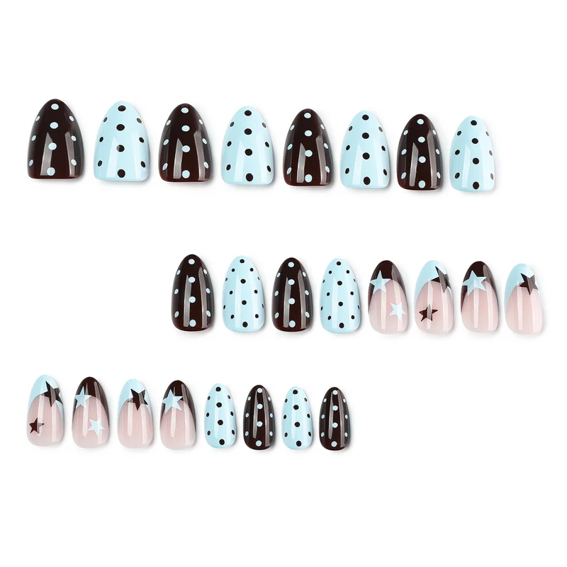 Artful Nail Extensions with Modern Star Design Stornfield