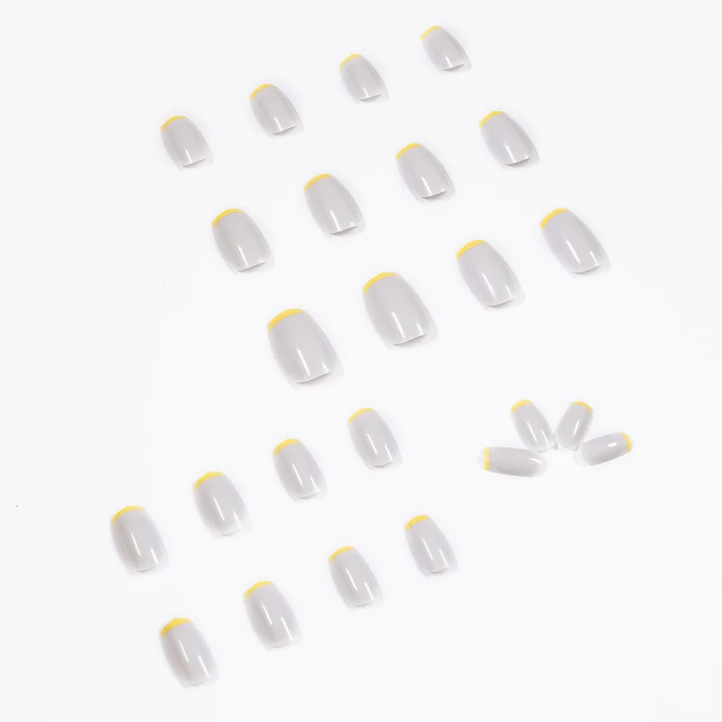 Artistic nail extensions with modern French-tip design Stornfield