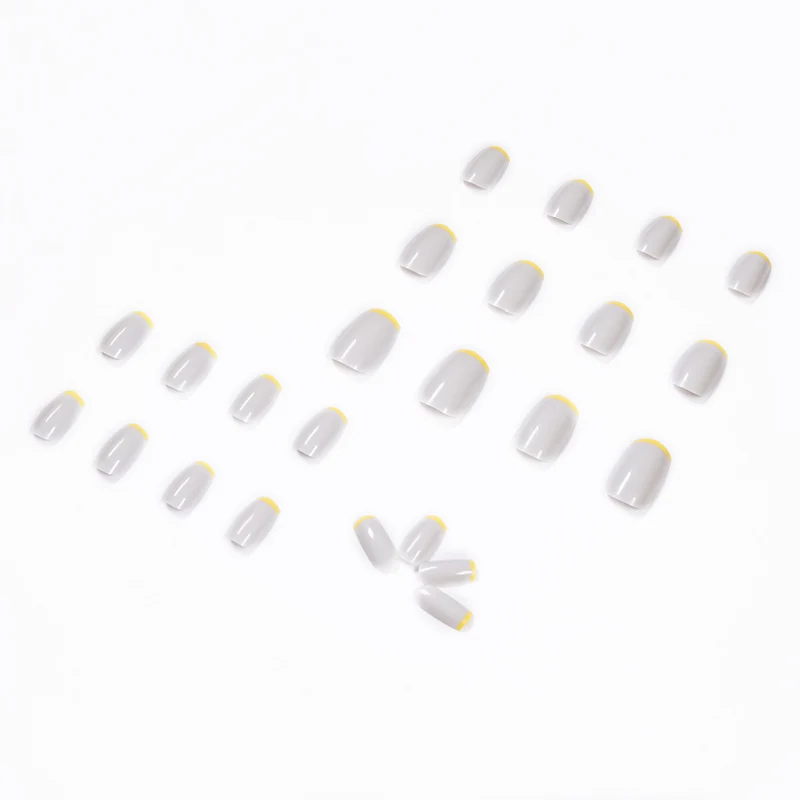 Artistic nail extensions with modern French-tip design Stornfield