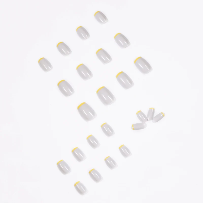Artistic nail extensions with modern French-tip design Stornfield