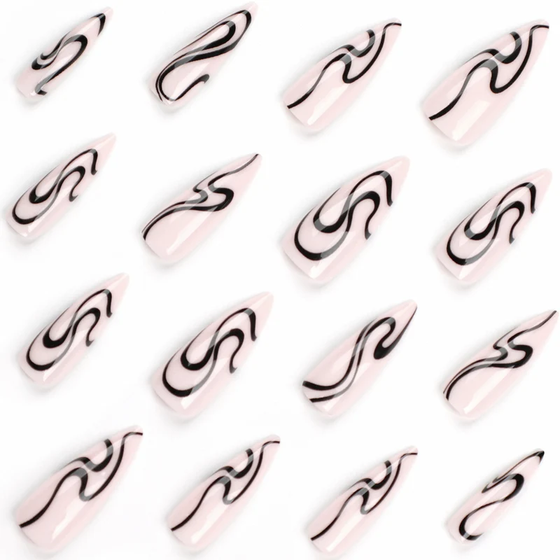 Artistic nail extensions with modern design and elegant lines Stornfield