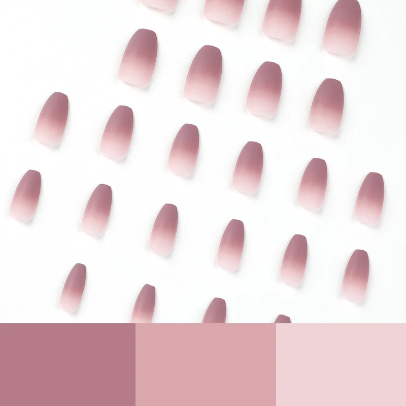 Artistic nail extensions with matte ombre effect Stornfield