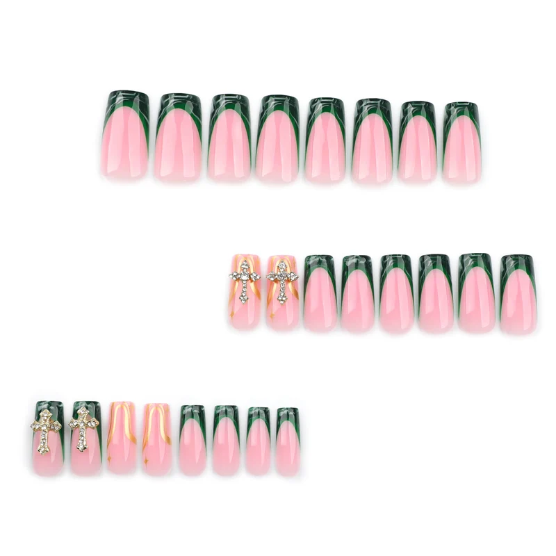 Artful Nail Extensions with Luxurious Decorative Design Stornfield