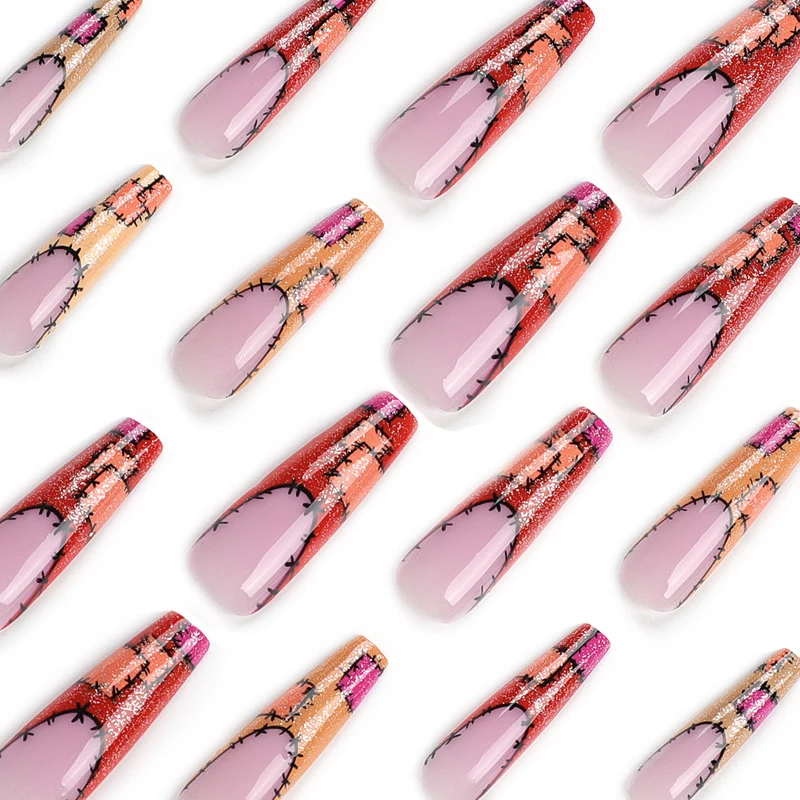 Artful Nail Extensions with Creative Decorative Stitches Stornfield