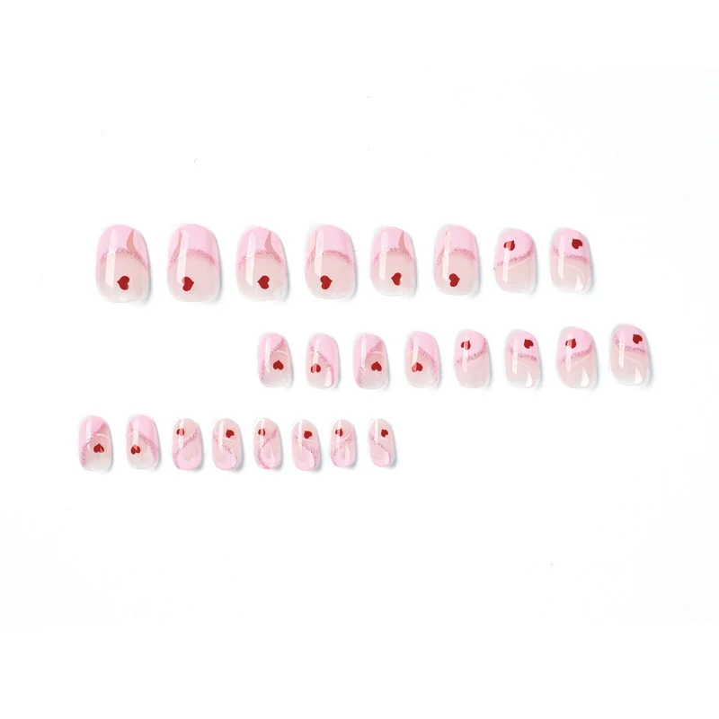 Artistic Nail Extensions with Heart Motif Stornfield