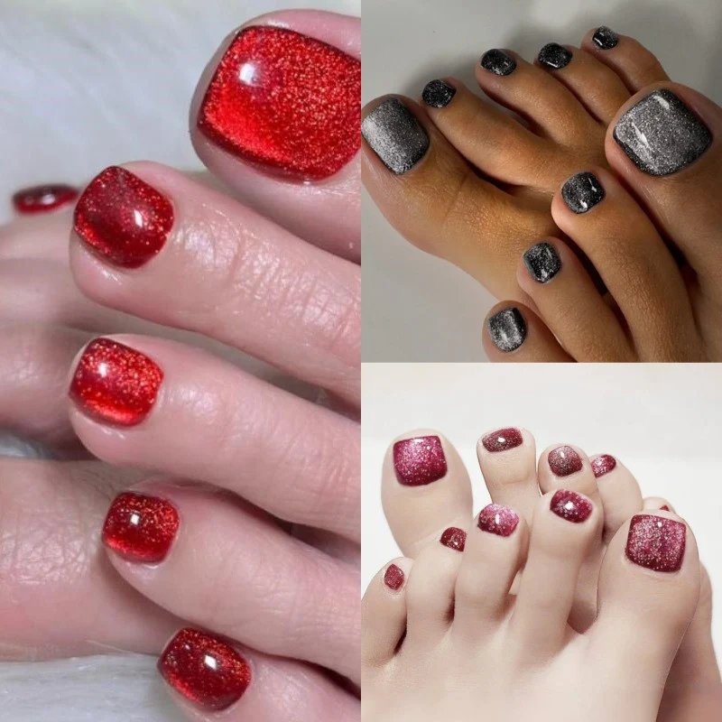 Premium Glittery Press-On Toe Nails Stornfield