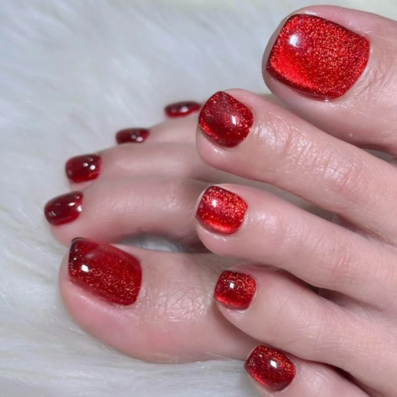 Premium Glittery Press-On Toe Nails Stornfield