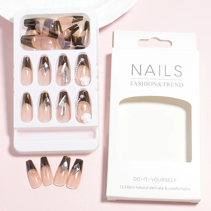 Premium Decorative Press-On Nail Set Stornfield
