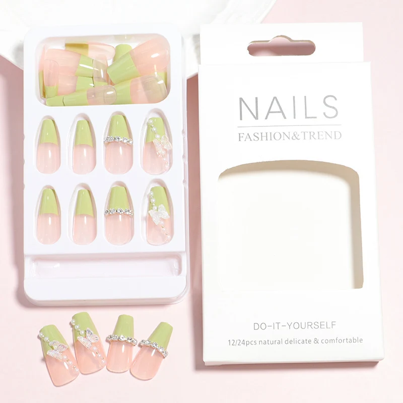 Premium Decorative Press-On Nail Set Stornfield