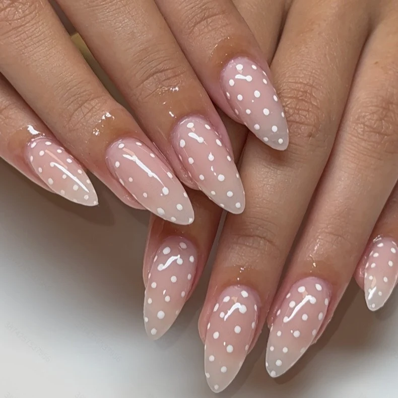 Polka Dot Stiletto Press-On Nails Stornfield
