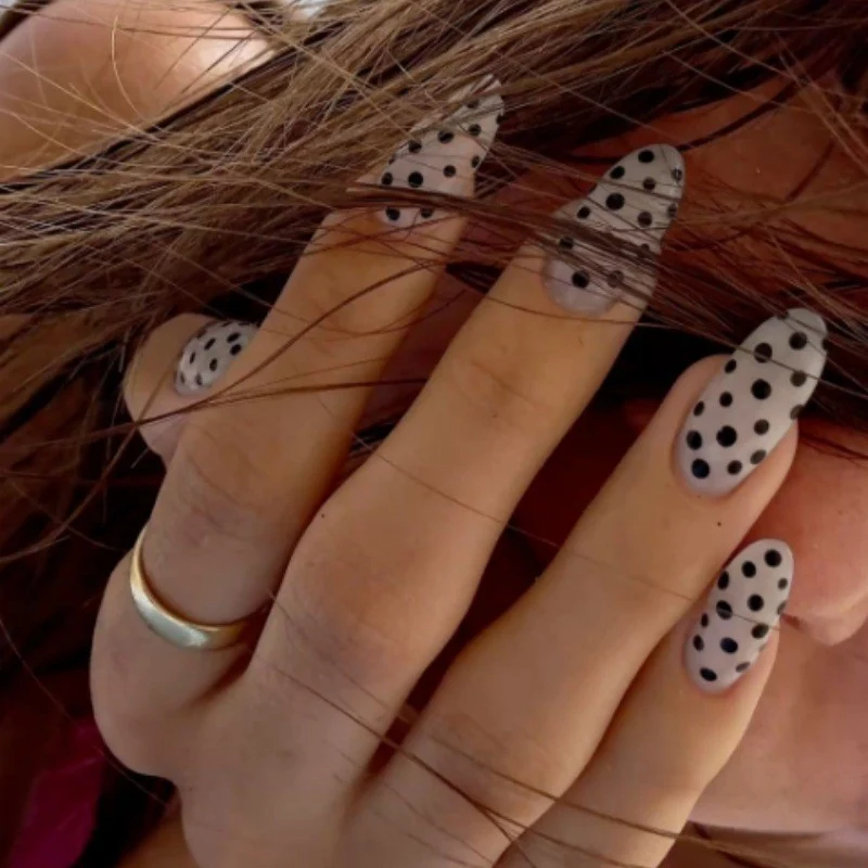 Polka Dot Stiletto Press-On Nails Stornfield