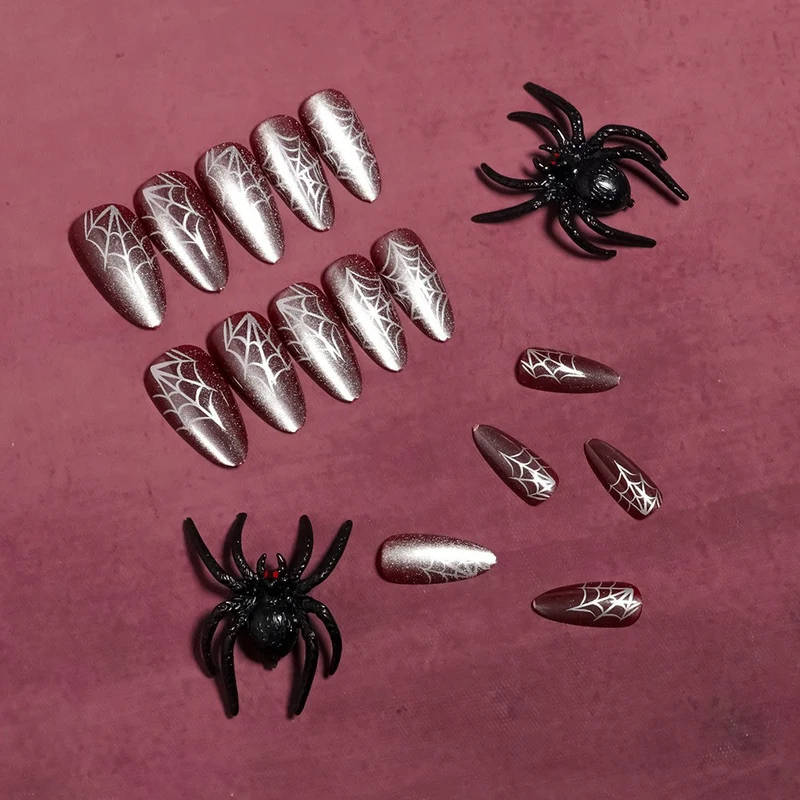 Gothic Spider Web Press-On Nails Stornfield