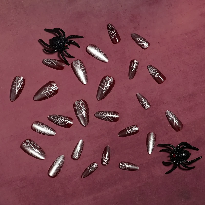Gothic Spider Web Press-On Nails Stornfield