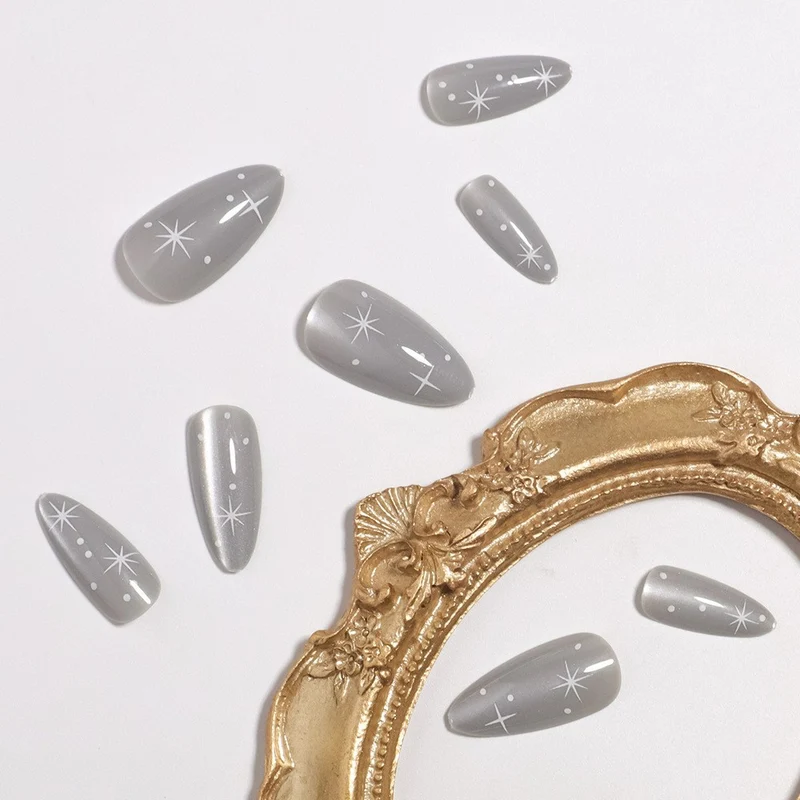 Glossy Starry Nail Art Stornfield
