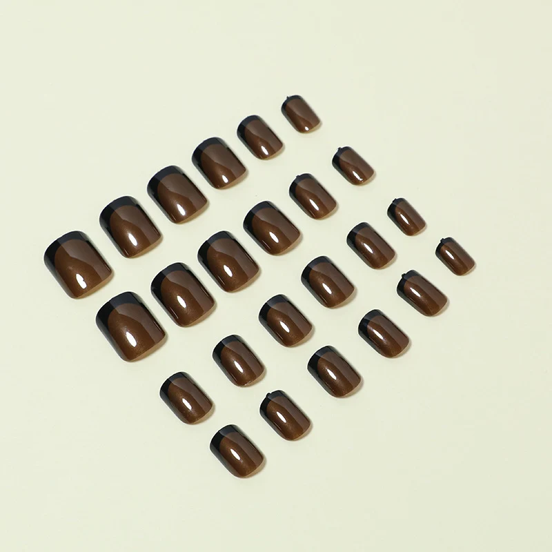 Glossy French Tip Press-On Nails Stornfield
