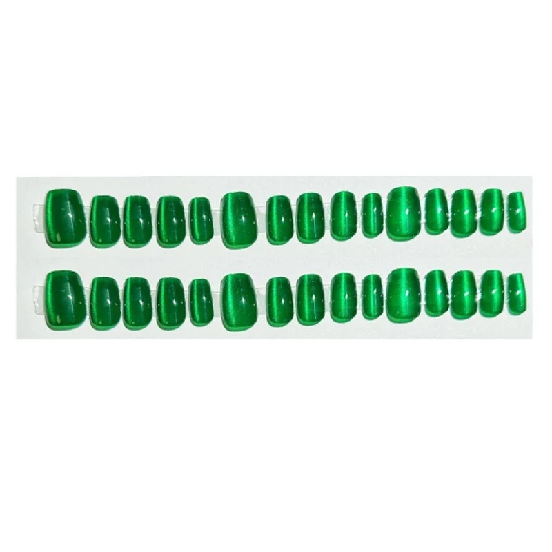 Glossy Emerald Press-On Nail Art Stornfield