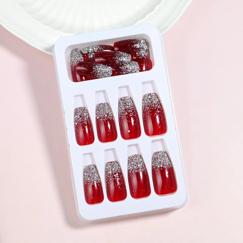 Glittery Gradient Press-On Nail Tips Stornfield
