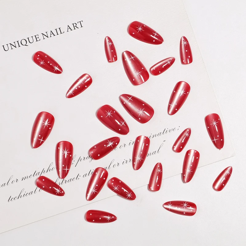 Glittery Almond-Shaped Press-On Nail Set Stornfield