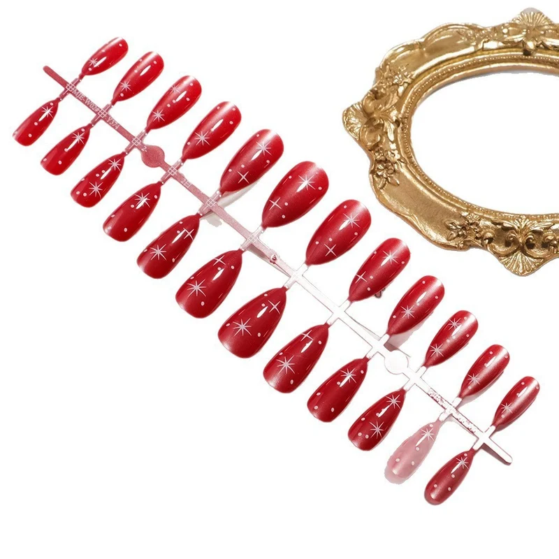 Glittery Almond-Shaped Press-On Nail Set Stornfield