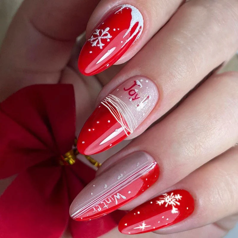 Festive Themed Press-On Nail Art Set Stornfield