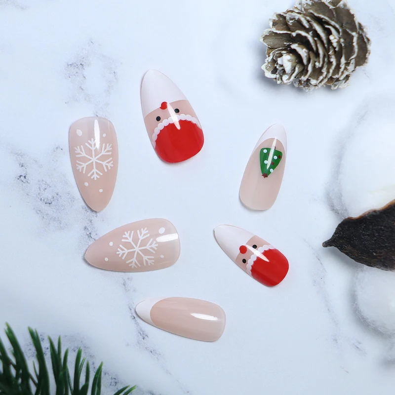 Festive Seasonal Press-On Nail Art Stornfield