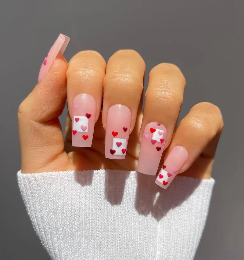 Artistic Nail Extensions with Heart Design Stornfield