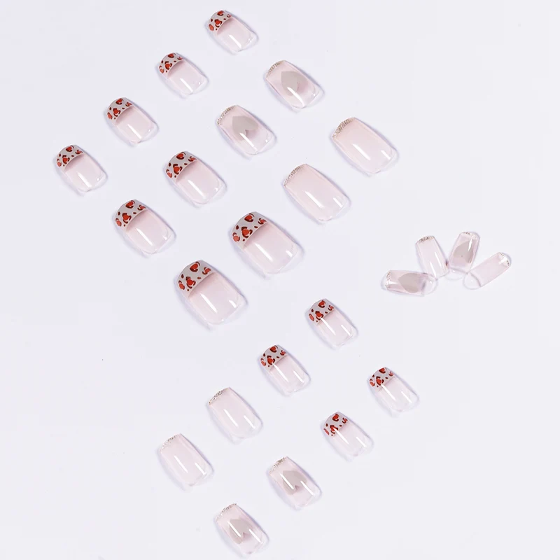 Artful Nail Extensions with Heart and Leopard Accents Stornfield