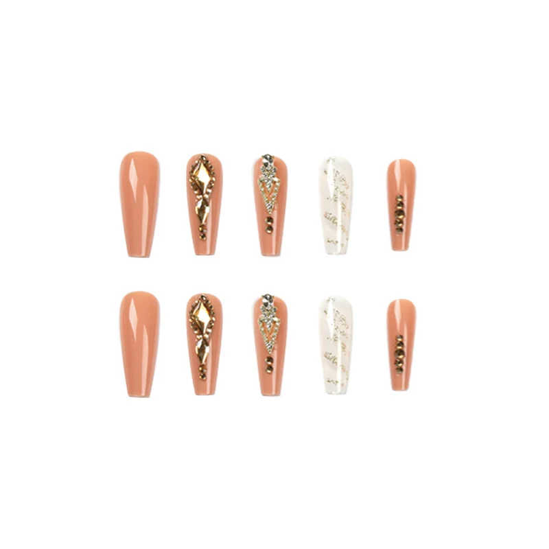 Artful nail extensions with glitter embellishments and delicate accents Stornfield