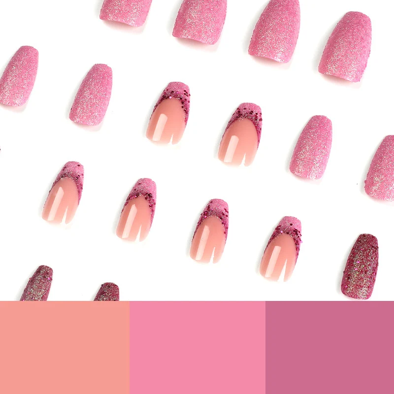 Artful Nail Extensions with Glittering Accents Stornfield
