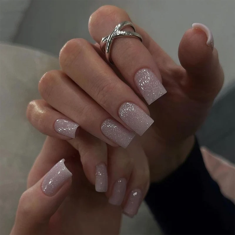 Artistic Nail Extensions with Glittering Finish Stornfield