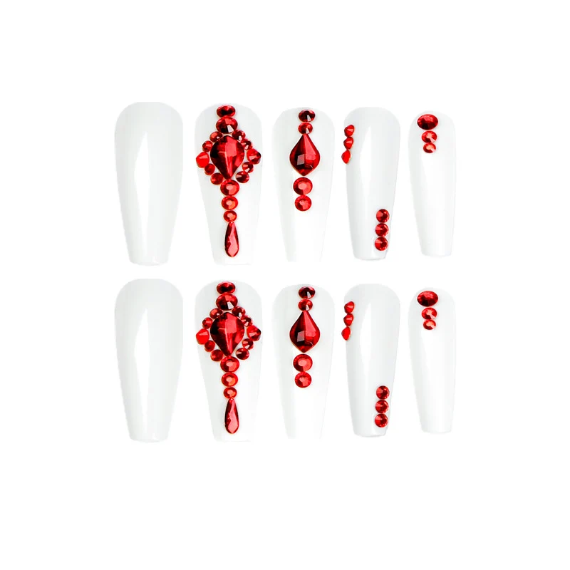 Artful nail extensions with glitter accents and elegant embellishments Stornfield