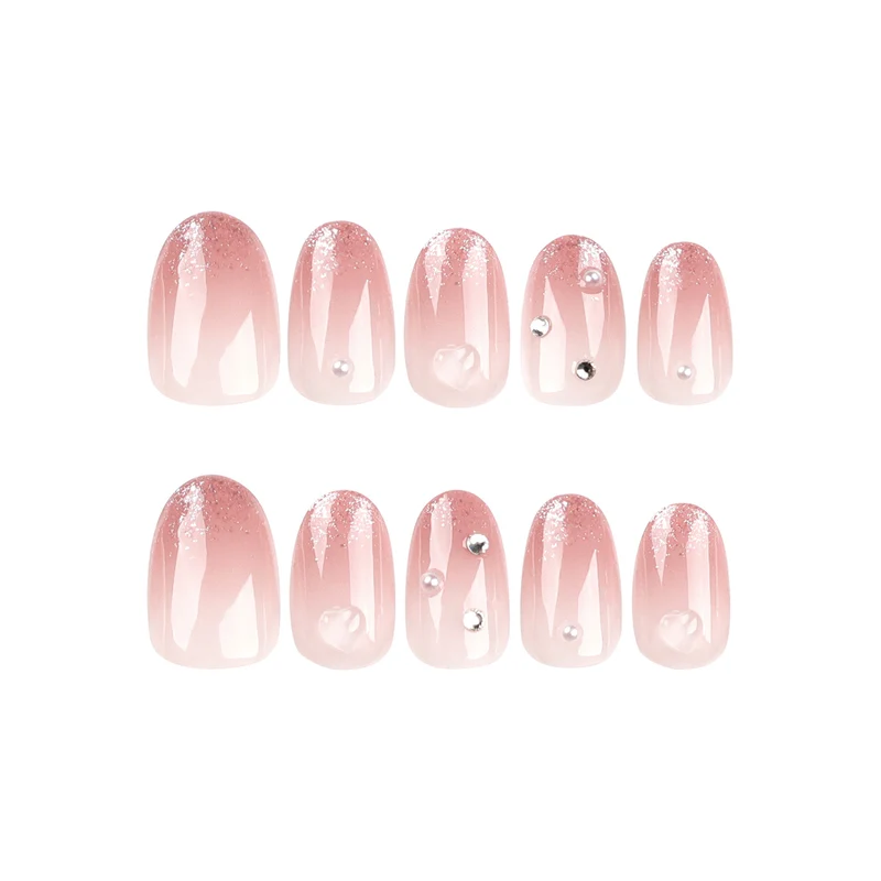 Artistic Nail Extensions with Glitter Accents Stornfield