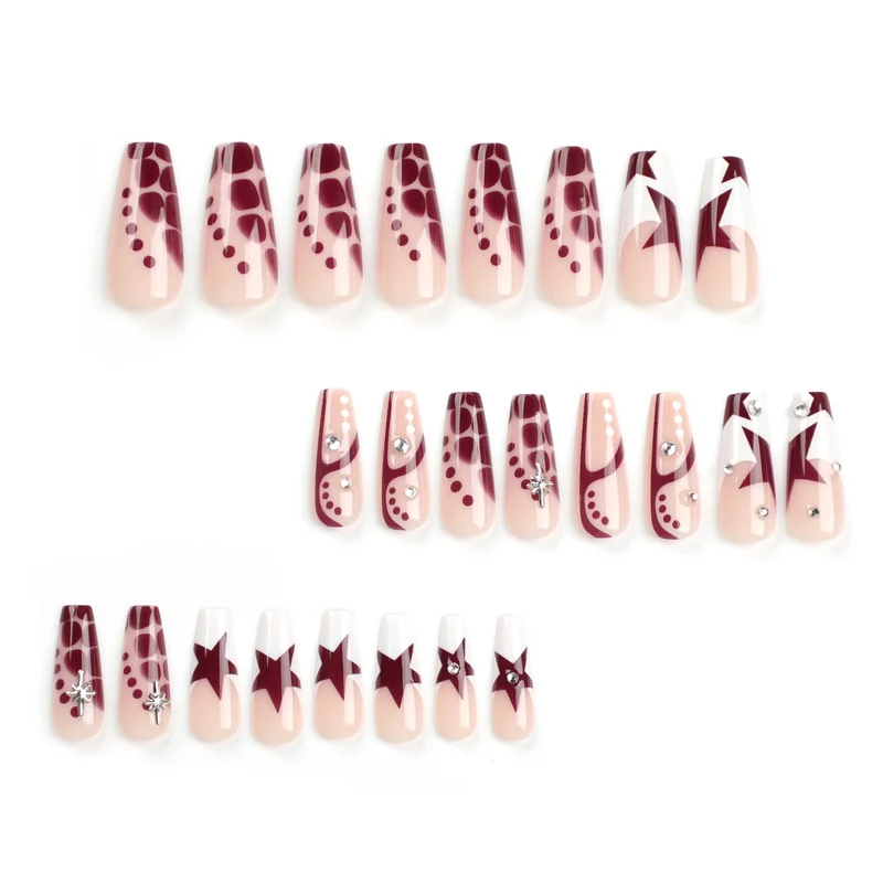 Artful Nail Extensions with Glitter and Star Motifs Stornfield