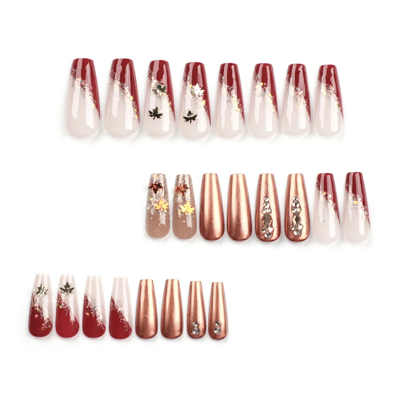 Artful Nail Extensions with Glitter and Flower Accents Stornfield