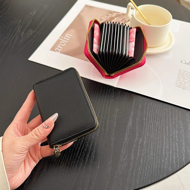 Premium Leder Reißverschluss Geldbörse