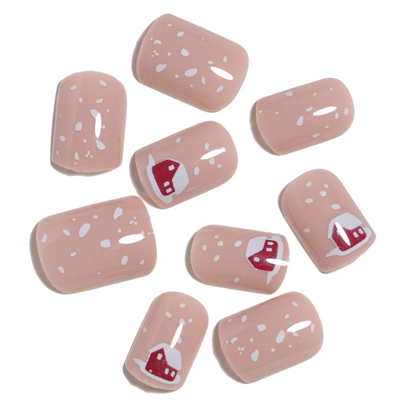 Festive Holiday-Themed Press-On Nail Art Stornfield