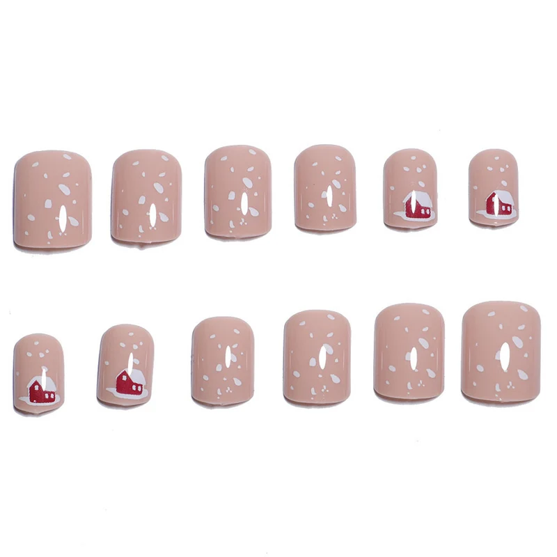 Festive Holiday-Themed Press-On Nail Art Stornfield