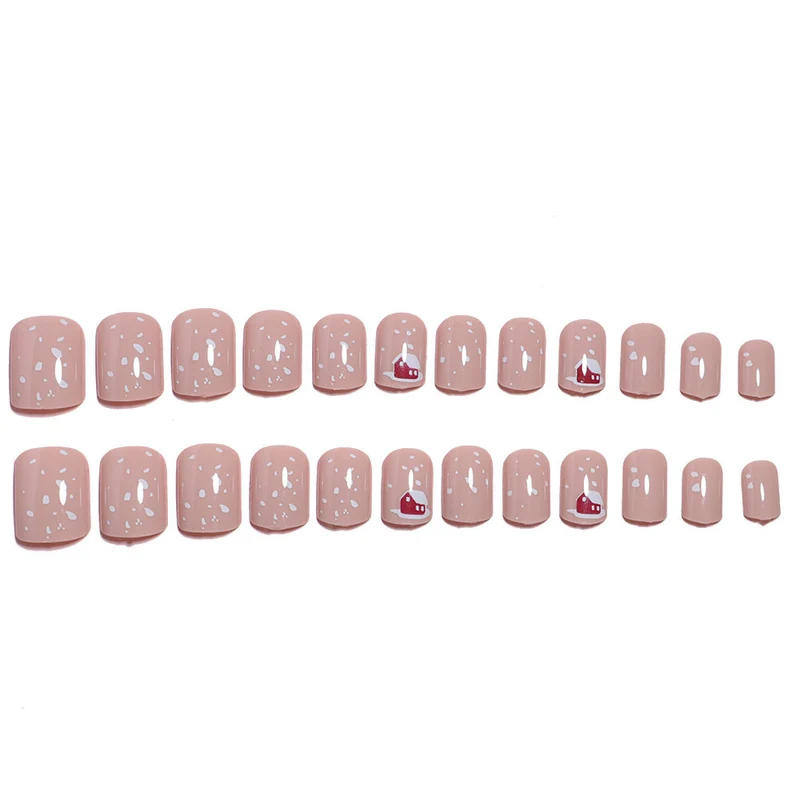 Festive Holiday-Themed Press-On Nail Art Stornfield
