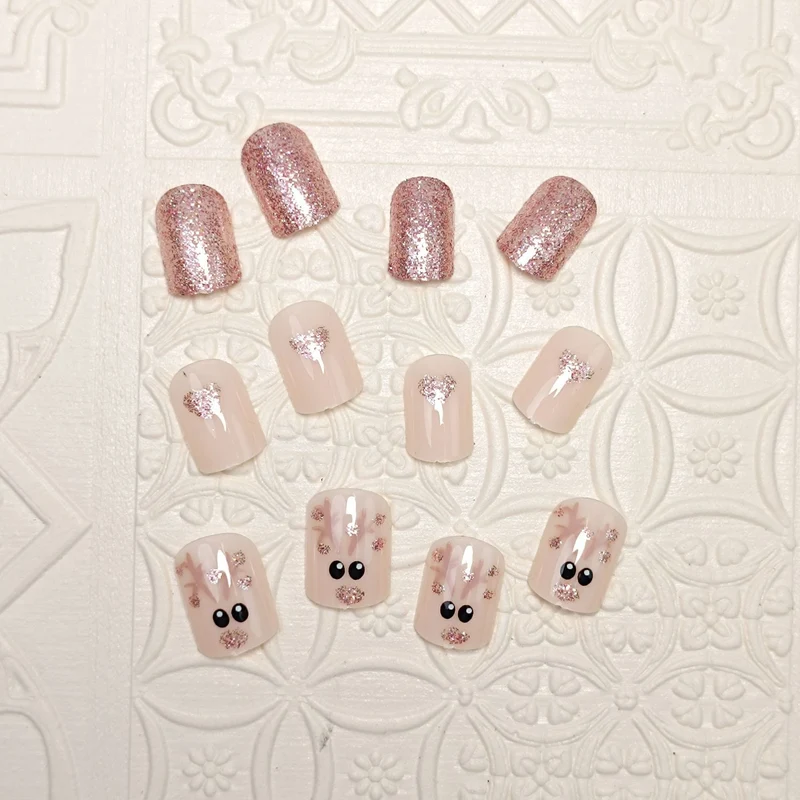 Festive Glittery Press-On Nail Set Stornfield